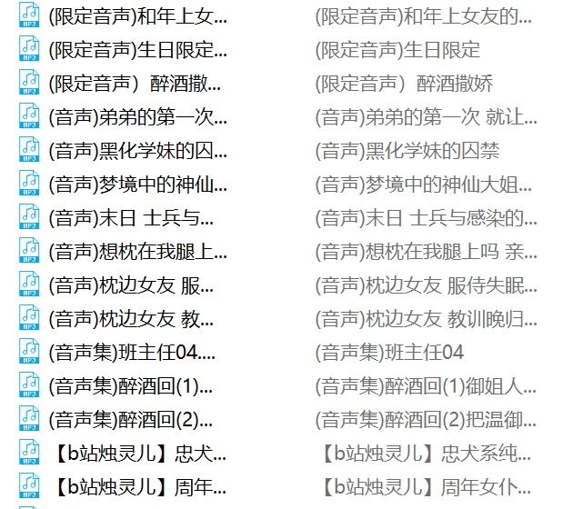 B站烛灵儿120部合集26G绝版